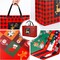 20 Pack Christmas Gift Bags Assorted Sizes, Reusable Tote Bags with Handle, Includes 4 Large 8 Medium 8 Small Non-Woven Christmas Bags for Xmas Party Favors